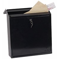 Phoenix Casa Top Loading Letter Box, Black