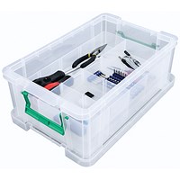 StoreStack Storage Box, 24 Litres, Clear