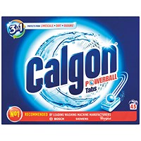 Calgon Powerball 3 in 1 Washing Machine Cleaner Tabs, Pack of 45