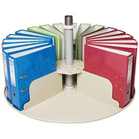 Rotadex Circular Filing Platform for 24 Lever Arch Files, Grey