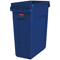 Rubbermaid Slim Jim Vented Container 60L Blue