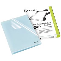 Rexel A4 Cut Flush Folders, Clear, Pack of 100