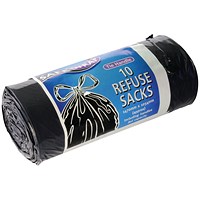 Safewrap Medium Duty Refuse Sack, 80 Litre, Black, Pack of 40