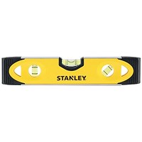 Stanley Magnetic Shock Resistant Torpedo Spirit Level, 230mm, Yellow/Black