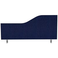 Impulse Plus Wave Desk Screen, 800x450mm, Royal Blue
