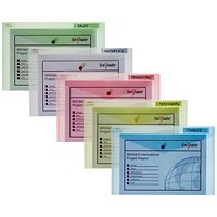 Snopake Foolscap Polyfile Classic Wallet, Assorted, Pack of 5
