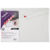 Snopake A3 Polyfile Classic Popper Wallets, Clear, Pack of 5