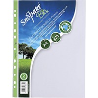 Snopake Bio A4 Heavy Duty Punched Pockets, 60 Micron, Top Opening, Pack of 25