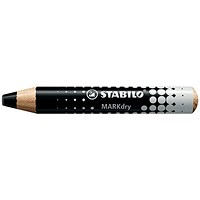 Stabilo Markdry Whiteboard Pencils, Black, Pack of 5
