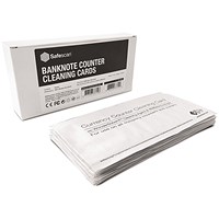 Safescan Banknote Counter Cleaning Cards, White, Pack of 15