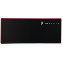SureFire Silent Flight 680 Gaming Mouse Pad, Black and Red