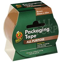 Ducktape Packaging Tape, 50mmx25m, Brown, Pack of 6