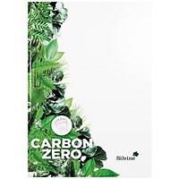 Silvine Carbon Zero Casebound Notebook, A4, Ruled, 120 Pages, White