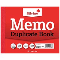 Silvine Duplicate Memo Book, 100 Sets, 102x127mm, Pack of 12