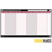 Sasco Annual Holiday Planner, Unmounted, 750x410mm, 2024