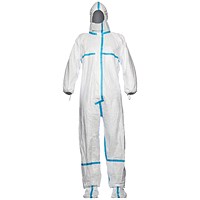 Tyvek 600 Plus Coveralls Comes With Socks, White, Large