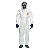 Tychem 4000S Chz5 Hooded Coverall, White, Small