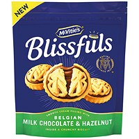 McVities Blissfuls Milk Chocolate and Hazelnut Biscuits, 172g