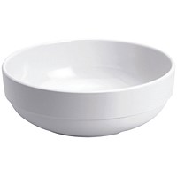 Melamine Glazed Bowl, 7.5 Inch/19cm, White, Pack of 6