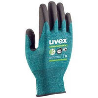 Uvex Bamboo Twinflex XG D Gloves, Green, Small, Pack of 10