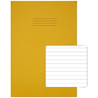 Rhino Exercise Book, 8mm Ruled, 80 Pages, A4 Plus, Yellow, Pack of 50