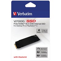 Verbatim Vi7000G M.2 PCIe NVMe Solid State Drive, 4TB