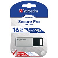 Verbatim Secure Pro USB 3.0 Flash Drive, 16GB