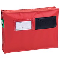 Versapak Small Mail Pouch with Gussett, 355x250x75mm, Red