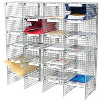 GoSecure Mailroom Sorting Unit, 24 Compartments(4 x 6 Columns)