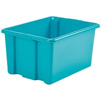 Stack And Store Medium Storage Box, 32 Litres, Teal