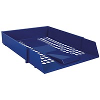 Everyday Plastic Letter Trays, Blue, Pack of 12