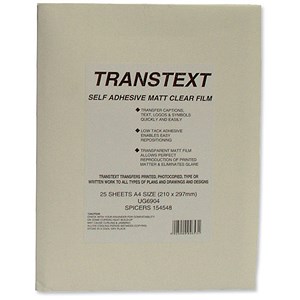 Self Adhesive Matt Film / Clear / A4 / 25 Sheets