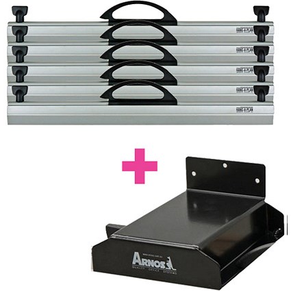 Arnos Hang-A-Plan Front Load Wall Rack - includes 5 x A0 Binders