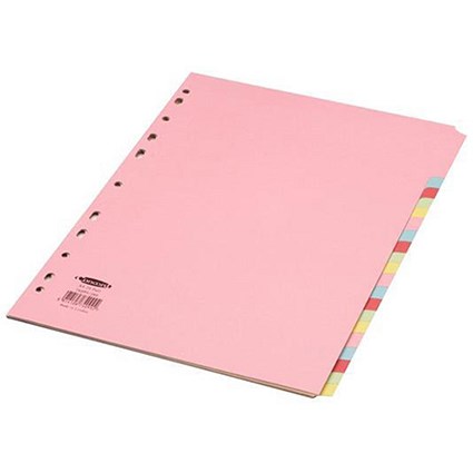 Concord Subject Dividers / 20-Part / A4 / Assorted