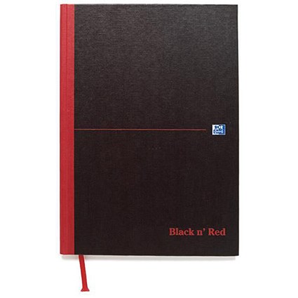 Black n Red Book Casebound 90gsm Ruled 192pp A5 - Pack of 5 - Buy 1 Get 1 free