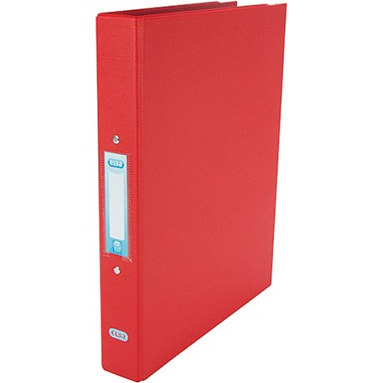Elba Ring Binder / 2 O-Ring / 40mm Spine / 25mm Capacity / A4 / Red / Pack of 10