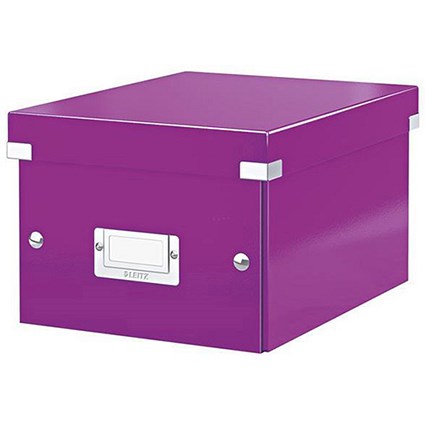 Leitz WOW Click and Store Box Small A5 Purple - Get 3 Packs for The Price of 2