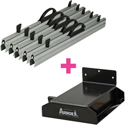Arnos Hang-A-Plan Front Load Wall Rack - includes 5 x A2 Binders