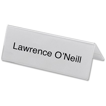 Seminar Table Place Name Holders / Tent-Shaped / A5 / Clear