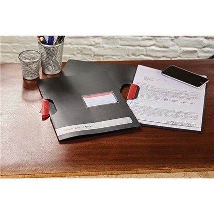 Black n' Red Swing Clip Files - 3 x Pack of 5 - Offer Includes FREE Notebook