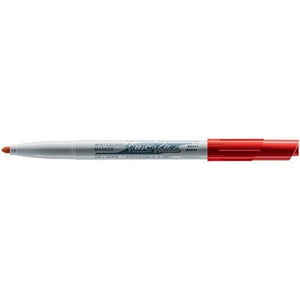 Bic Velleda 1741 Whiteboard Marker / Bullet Tip / Red / Pack of 12