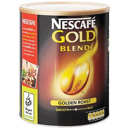 Nescafe Gold Blend Instant Coffee - 2 x 750g Tins - Offer Includes 2 FREE Kit Kat 8 Packs