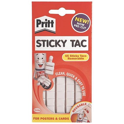 Pritt Sticky Tac, Non-staining White, Pack of 12