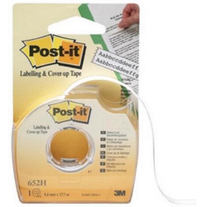 Post-it Labelling and Cover-up Tape for 2 Lines / Repositionable / W8.4mm / Pack of 24