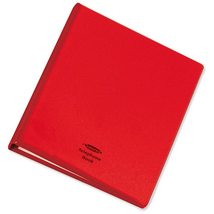 Telephone Index and Address Book Binder with Matching A-Z Index and 20 Sheets / A5 / Red
