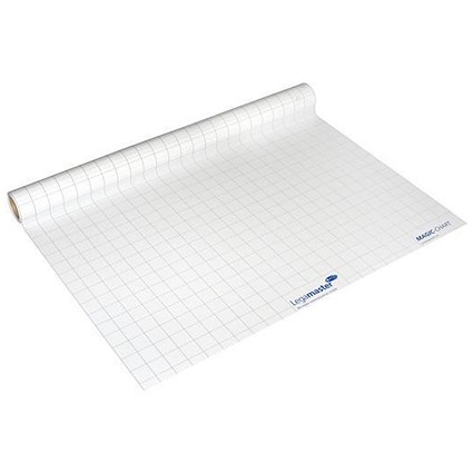 Legamaster 1590 Magic Chart Film Roll Poly Gridded 25 Sheets - Offer Includes FREE Markers