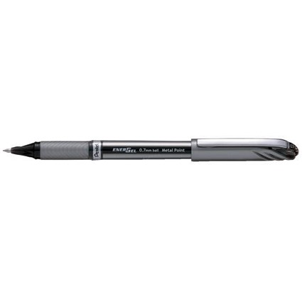 Pentel EnerGel Plus Rollerball 0.35mm Line Black / Pack of 12 / Offer Includes FREE Biscuits