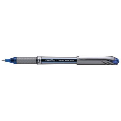 Pentel EnerGel Plus Rollerball 0.35mm Line Blue / Pack of 12 / Offer Includes FREE Biscuits