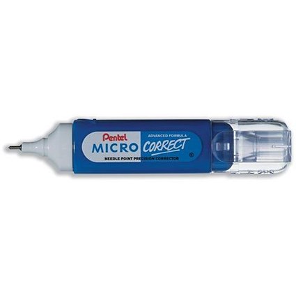 Pentel Micro Correct Correction Fluid Pen 12ml Fine / Pack of 12 / Offer Includes FREE Biscuits