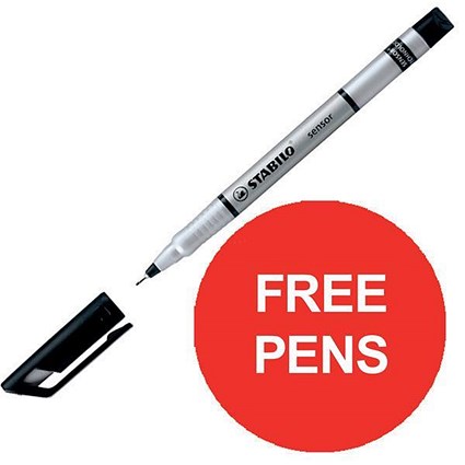 Stabilo Point 88 Fineliner Pen 0.4mm Line Assorted / Pack of 10 / Offer Includes FREE Assorted Pens